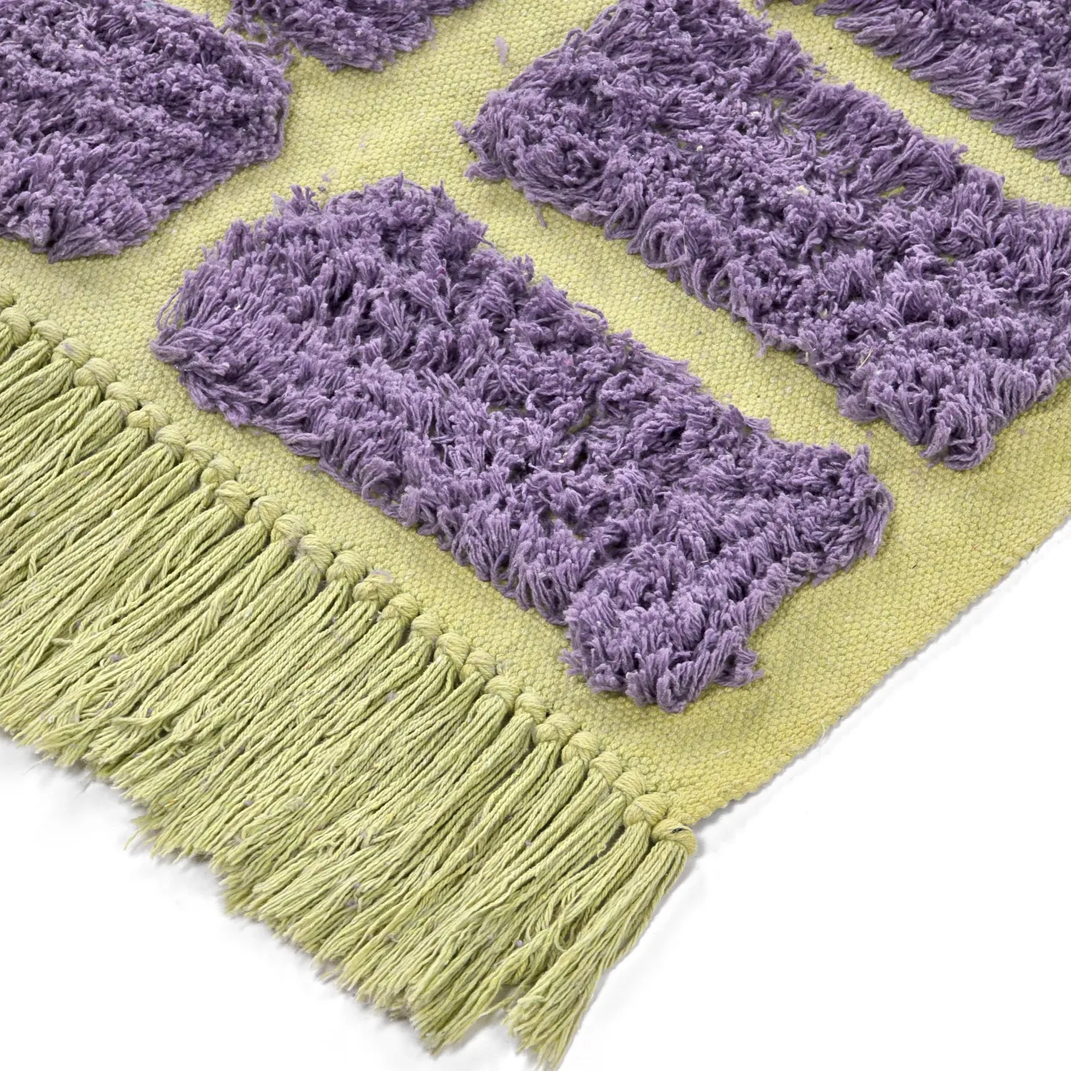 Shaggy rugs - Zola Natural Cotton Shaggy (purple)