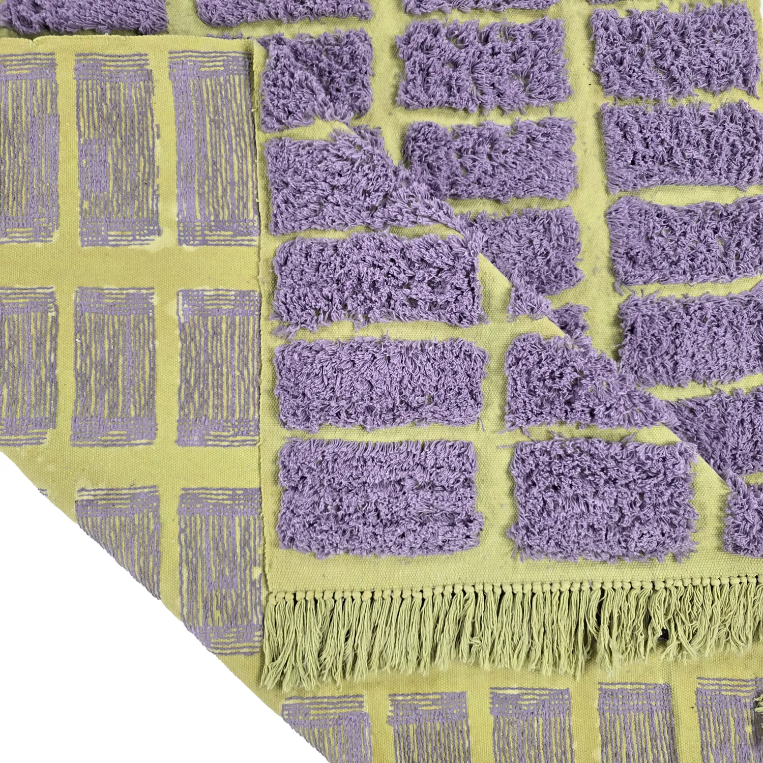 Shaggy rugs - Zola Natural Cotton Shaggy (purple)