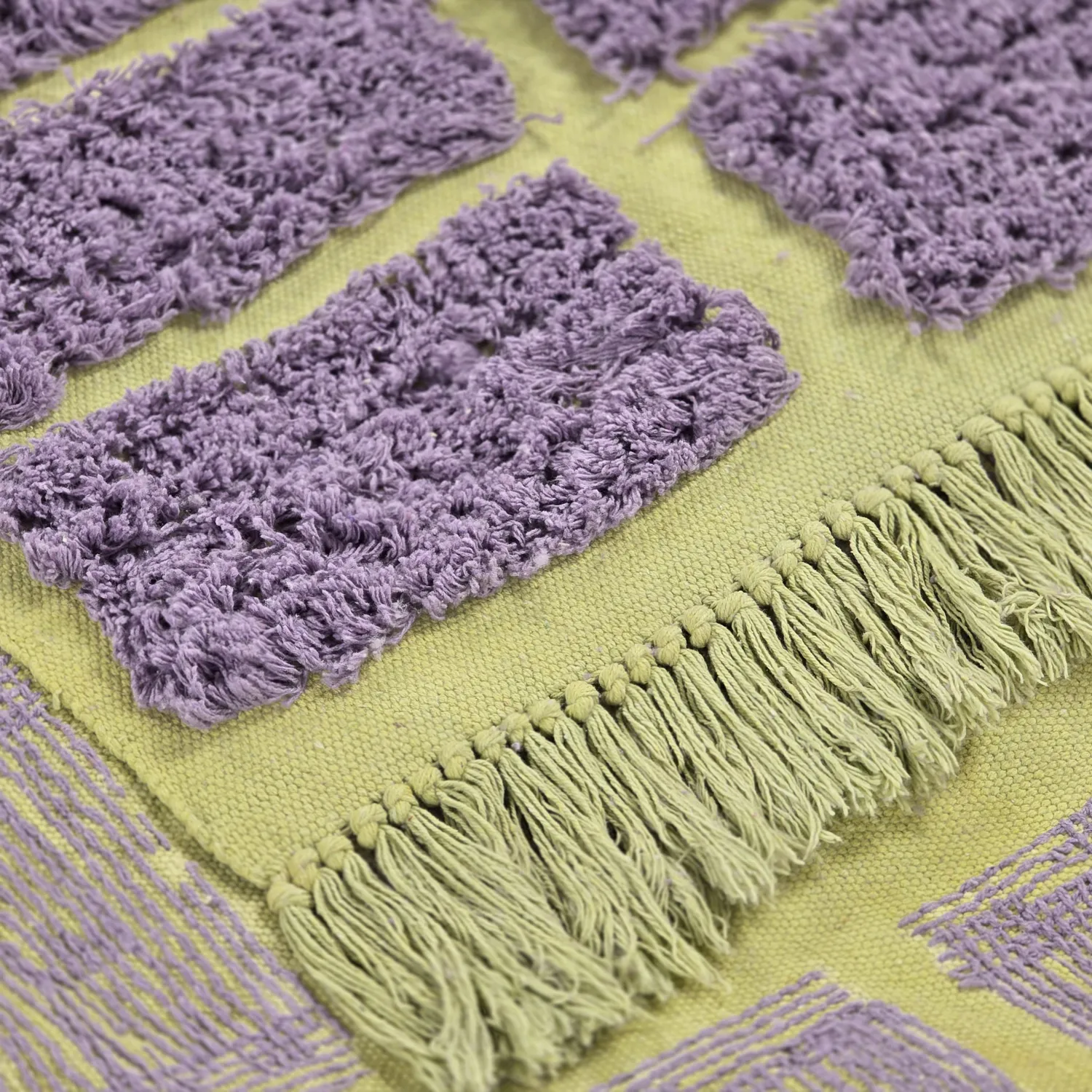 Shaggy rugs - Zola Natural Cotton Shaggy (purple)