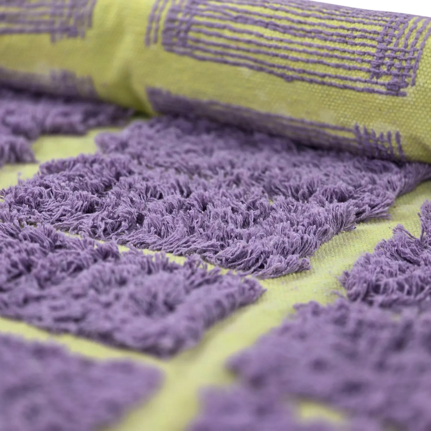 Shaggy rugs - Zola Natural Cotton Shaggy (purple)