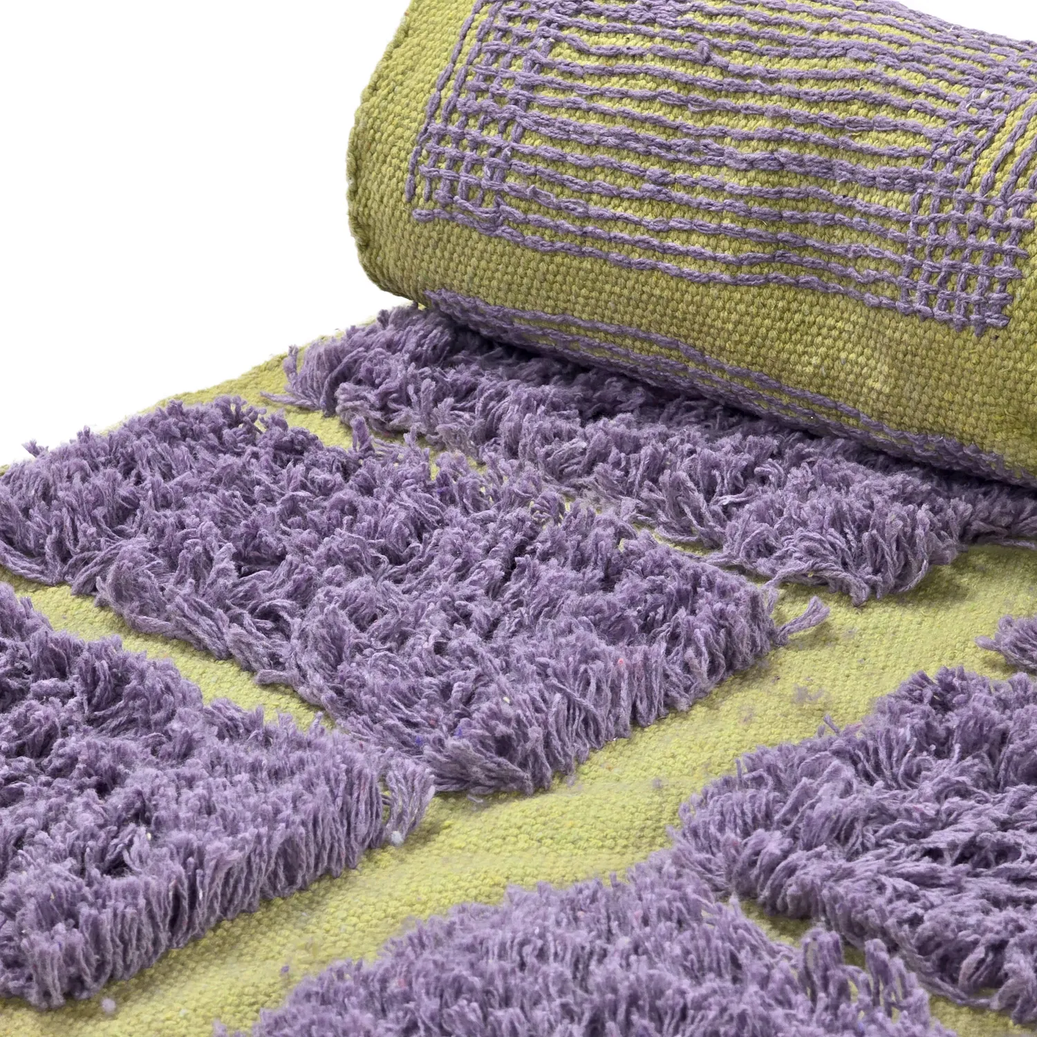 Shaggy rugs - Zola Natural Cotton Shaggy (purple)