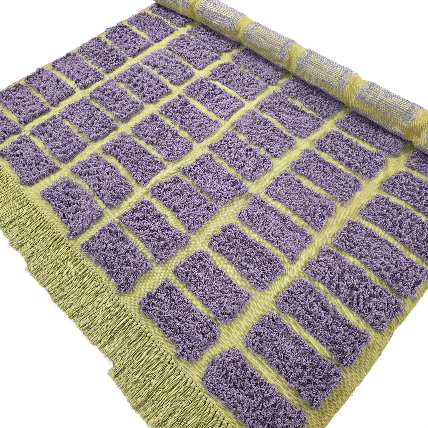 Shaggy rugs - Zola Natural Cotton Shaggy (purple)