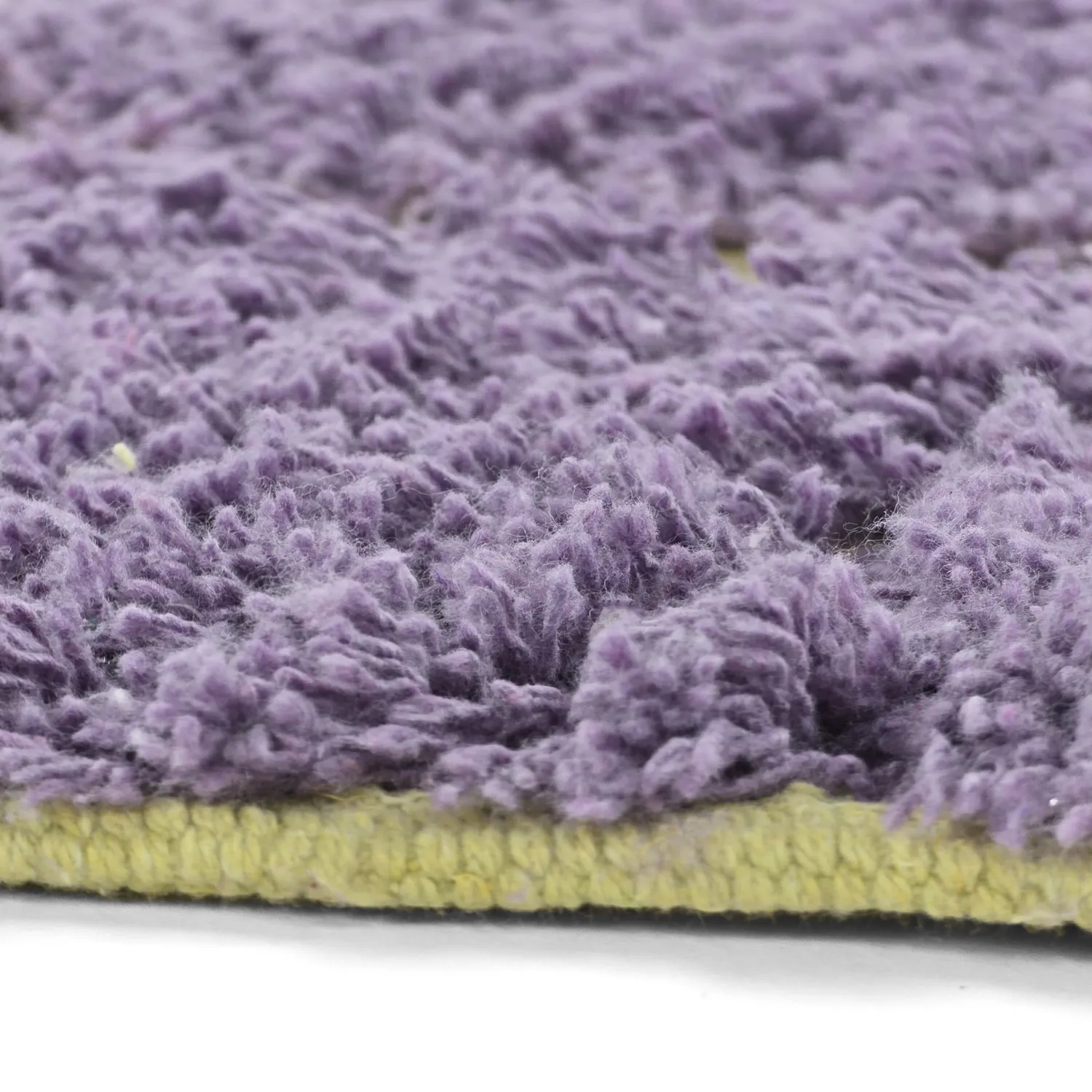Round rug - Zola Natural Cotton Shaggy (purple)