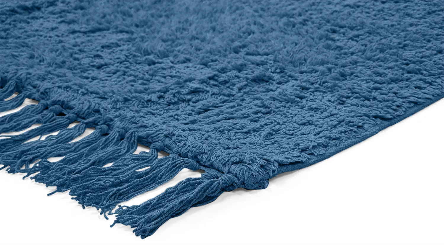 Shaggy rugs - Alba Natural Cotton Shaggy (blue)