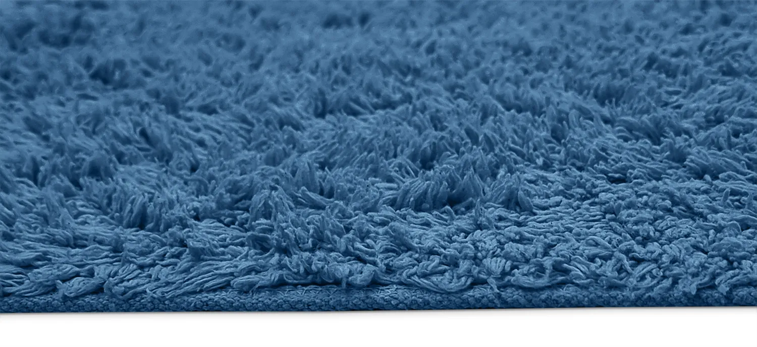 Shaggy rugs - Alba Natural Cotton Shaggy (blue)