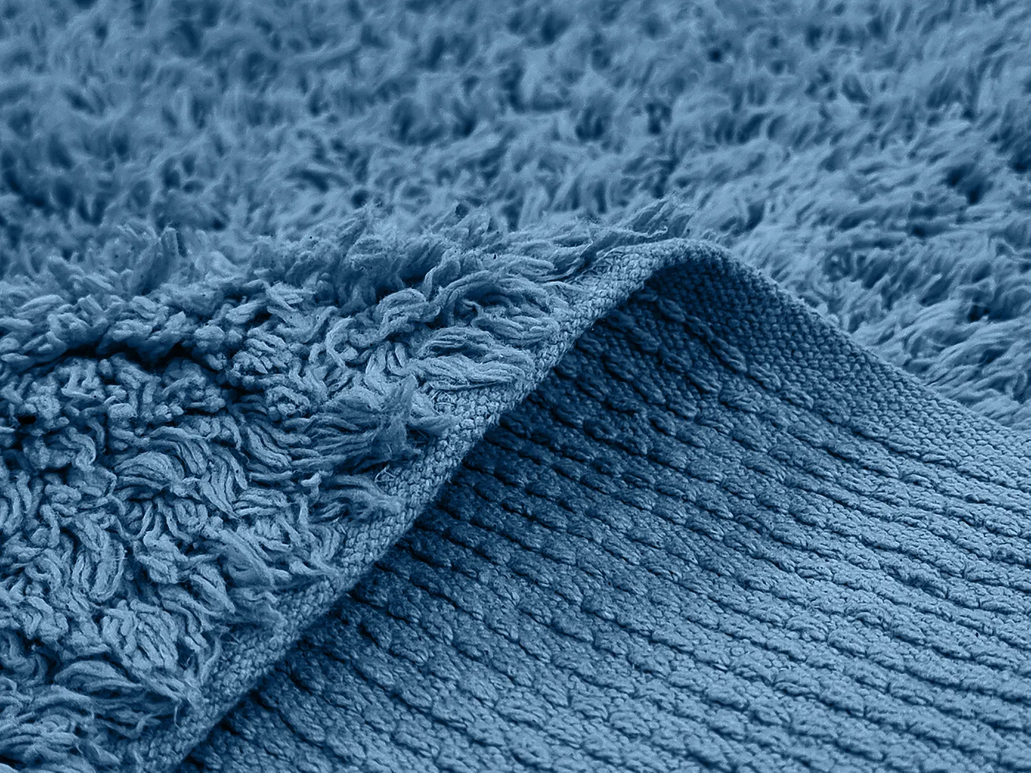 Shaggy rugs - Alba Natural Cotton Shaggy (blue)
