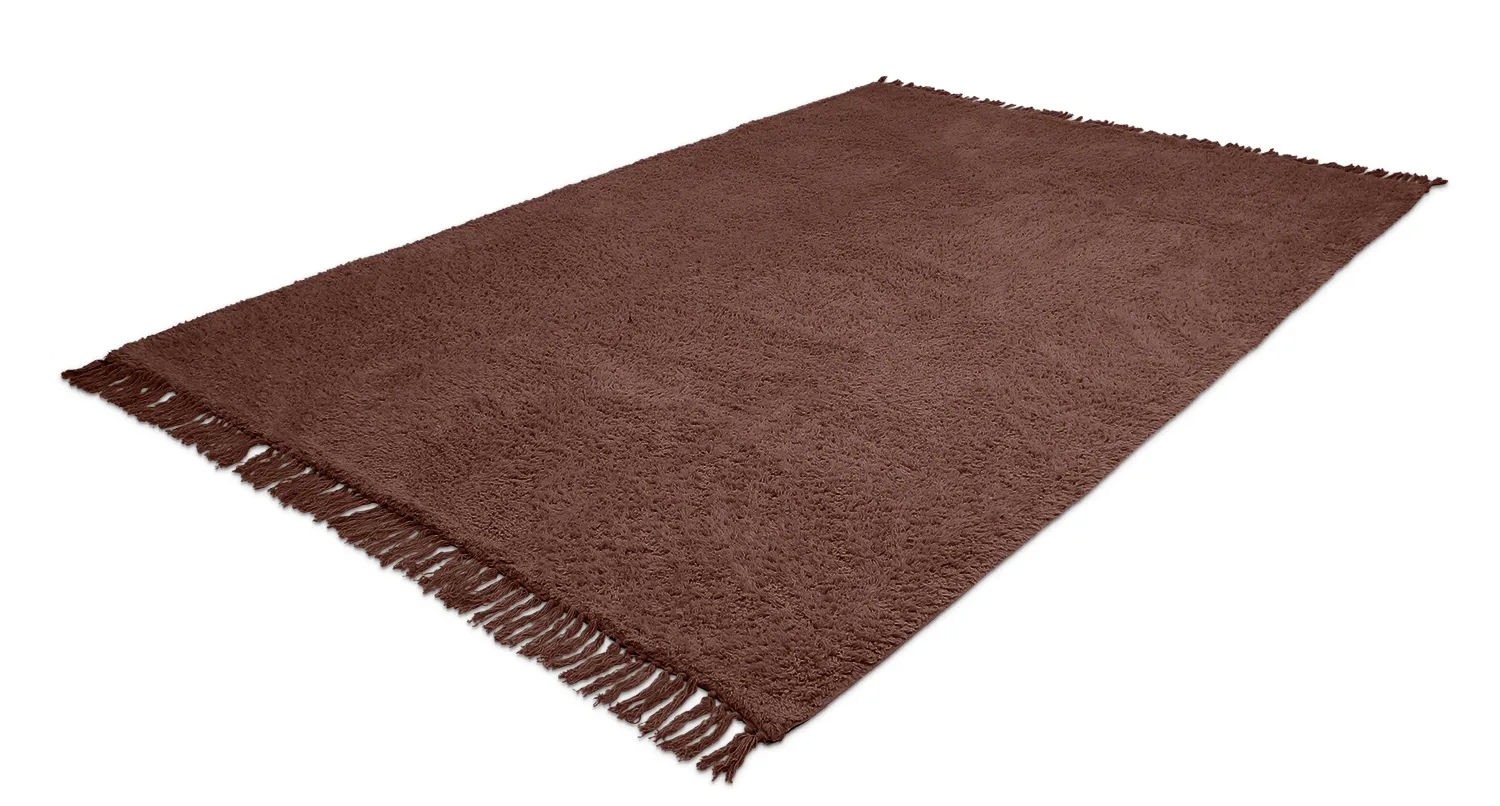 Shaggy rugs - Alba Natural Cotton Shaggy (brown)