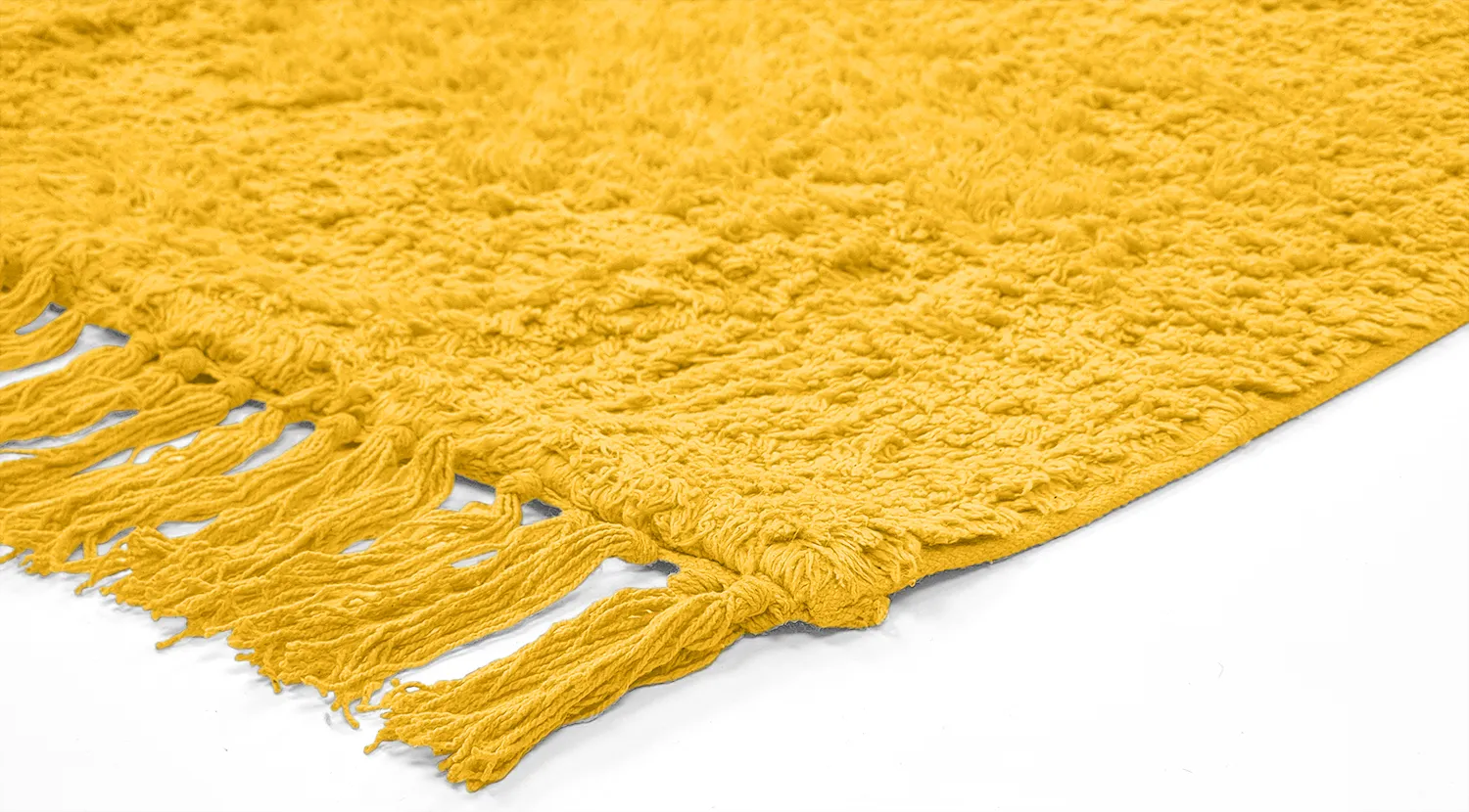 Shaggy rugs - Alba Natural Cotton Shaggy (yellow)