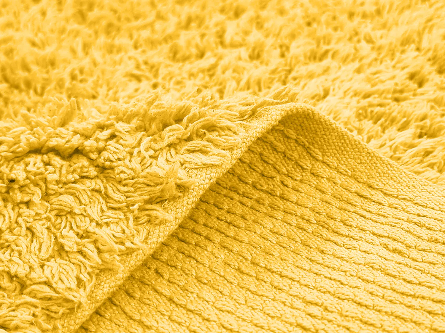 Shaggy rugs - Alba Natural Cotton Shaggy (yellow)