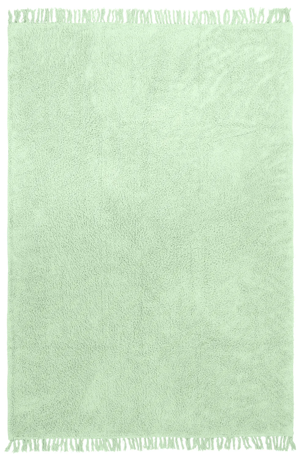 Shaggy rugs - Alba Natural Cotton Shaggy (light green)