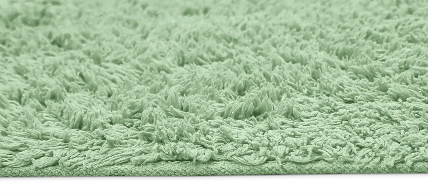 Shaggy rugs - Alba Natural Cotton Shaggy (light green)