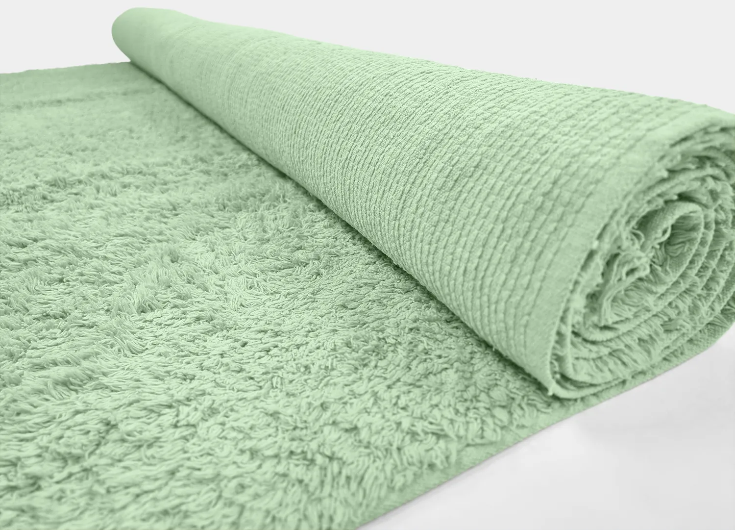 Shaggy rugs - Alba Natural Cotton Shaggy (light green)