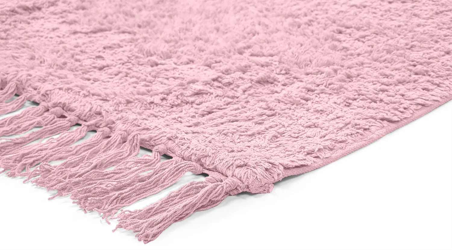 Shaggy rugs - Alba Natural Cotton Shaggy (light pink)