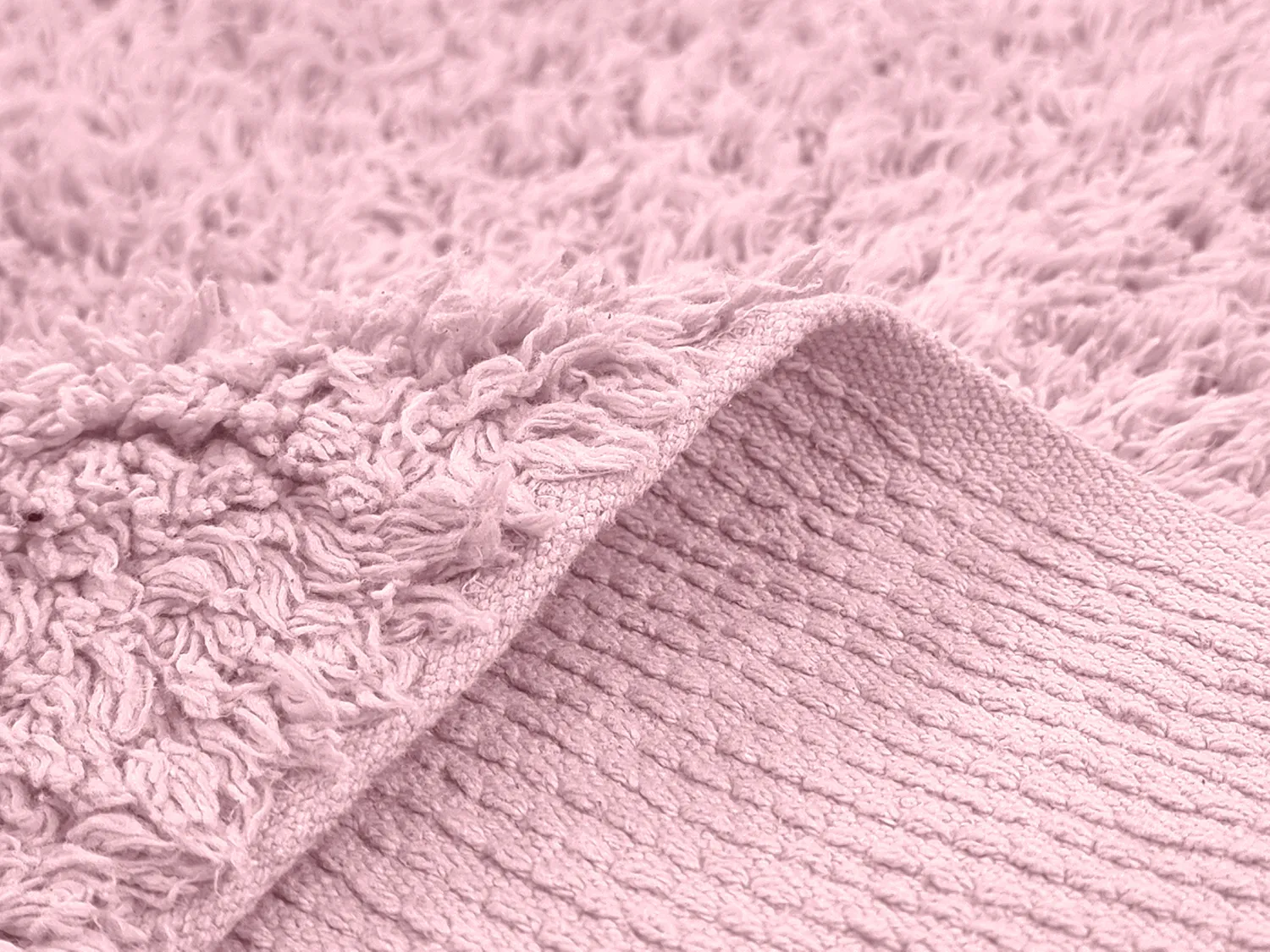 Shaggy rugs - Alba Natural Cotton Shaggy (light pink)