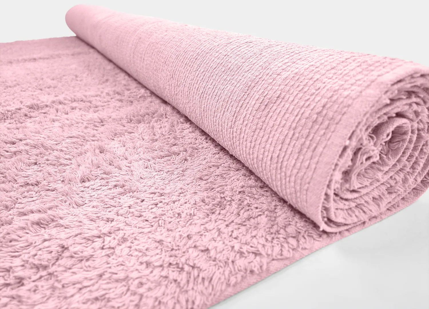 Shaggy rugs - Alba Natural Cotton Shaggy (light pink)