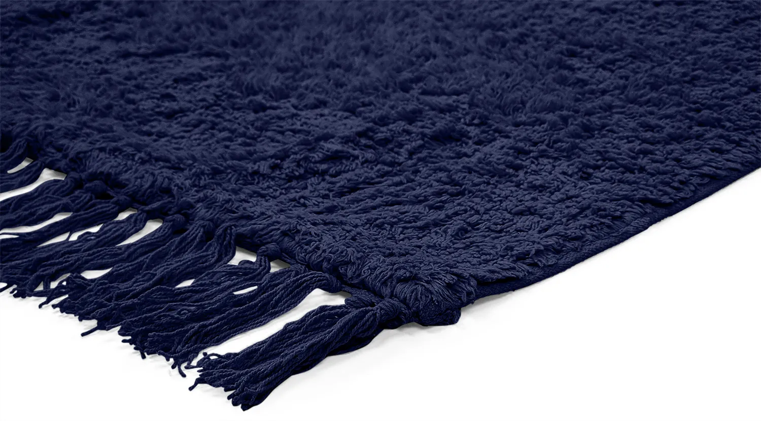 Shaggy rugs - Alba Natural Cotton Shaggy (dark blue)