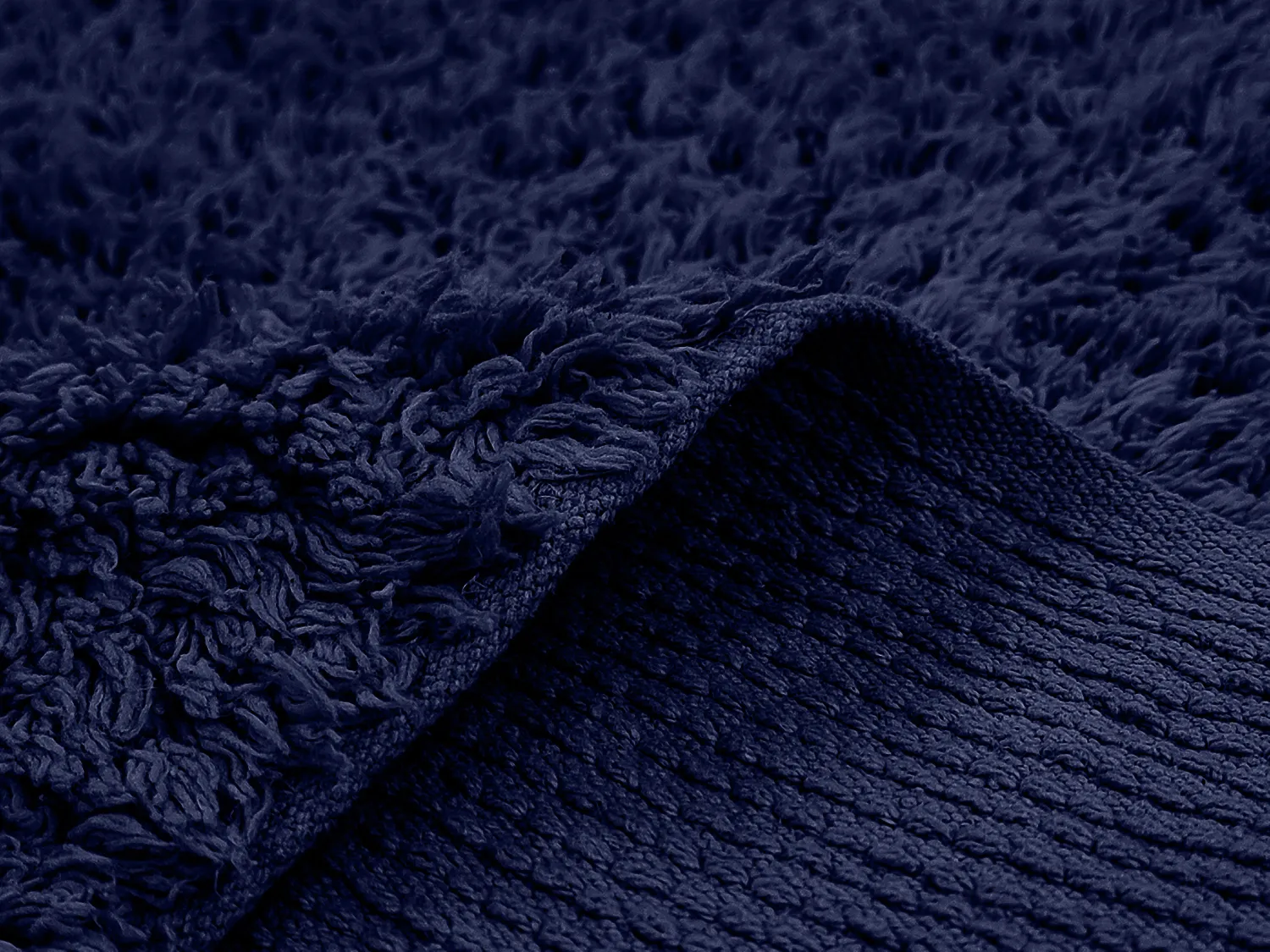 Shaggy rugs - Alba Natural Cotton Shaggy (dark blue)