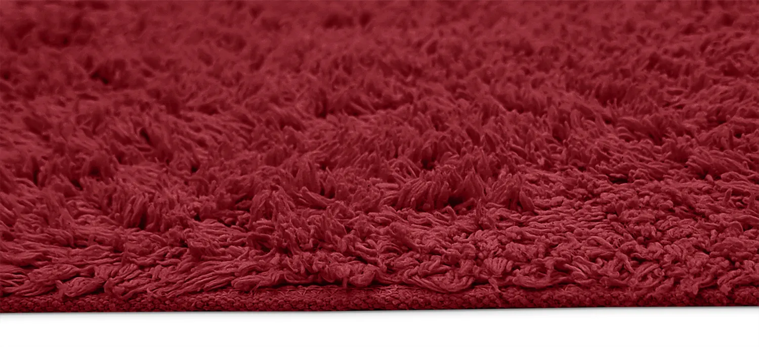 Shaggy rugs - Alba Natural Cotton Shaggy (burgundy)