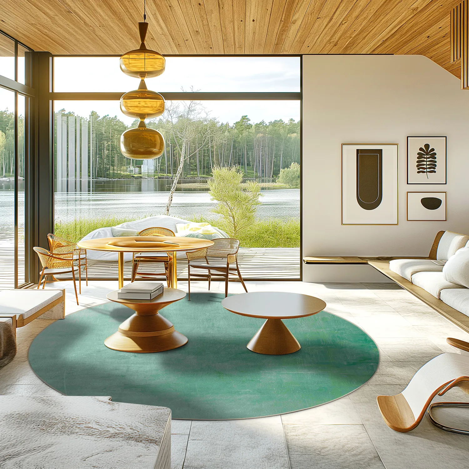 Round rug - Artena (light green)