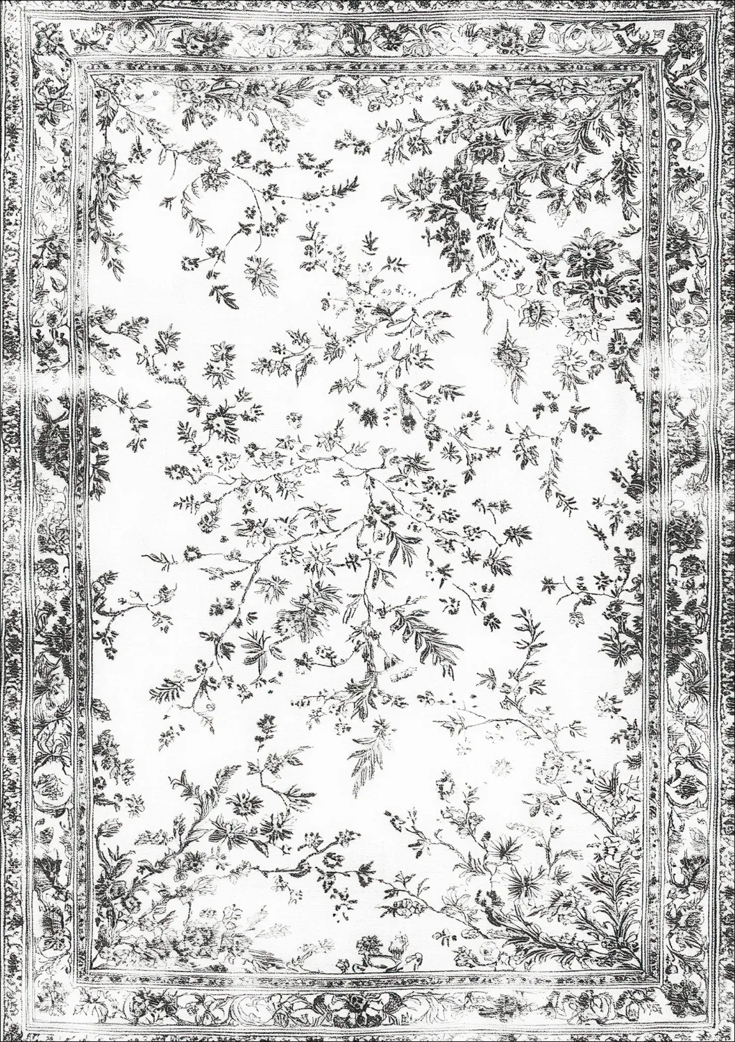 Wilton rug - Tulum (black/white)