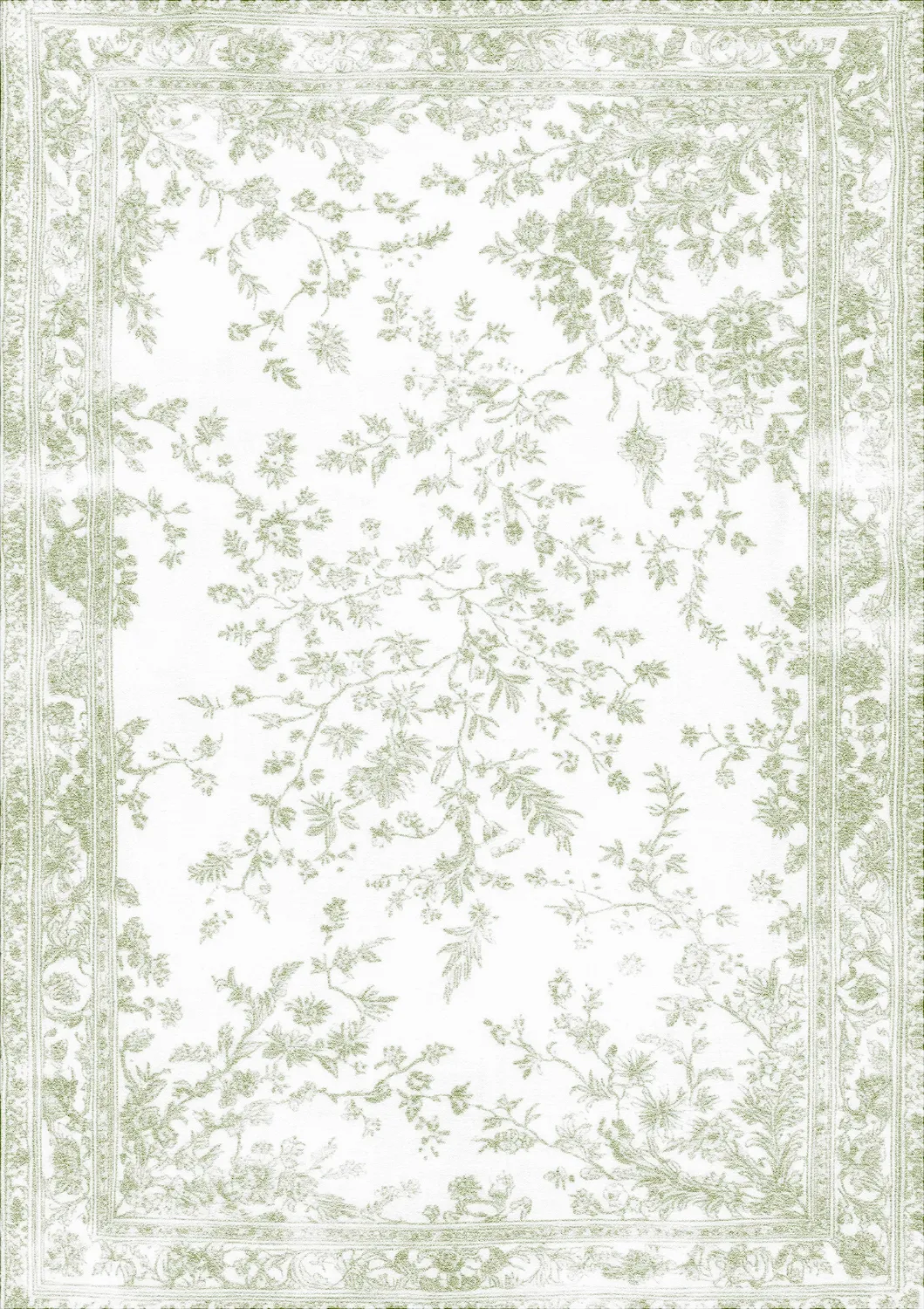 Wilton rug - Tulum (light green/white)