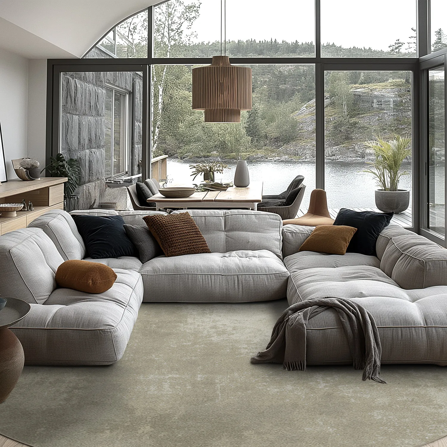 Round rug - Lynton (beige)