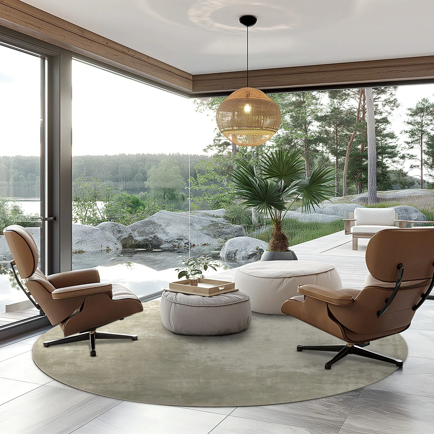 Round rug - Lynton (beige)