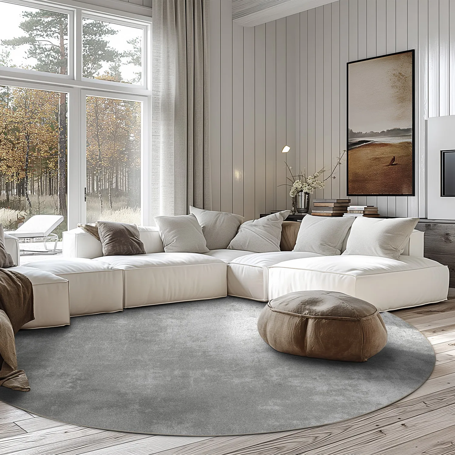 Round rug - Lynton (gray)