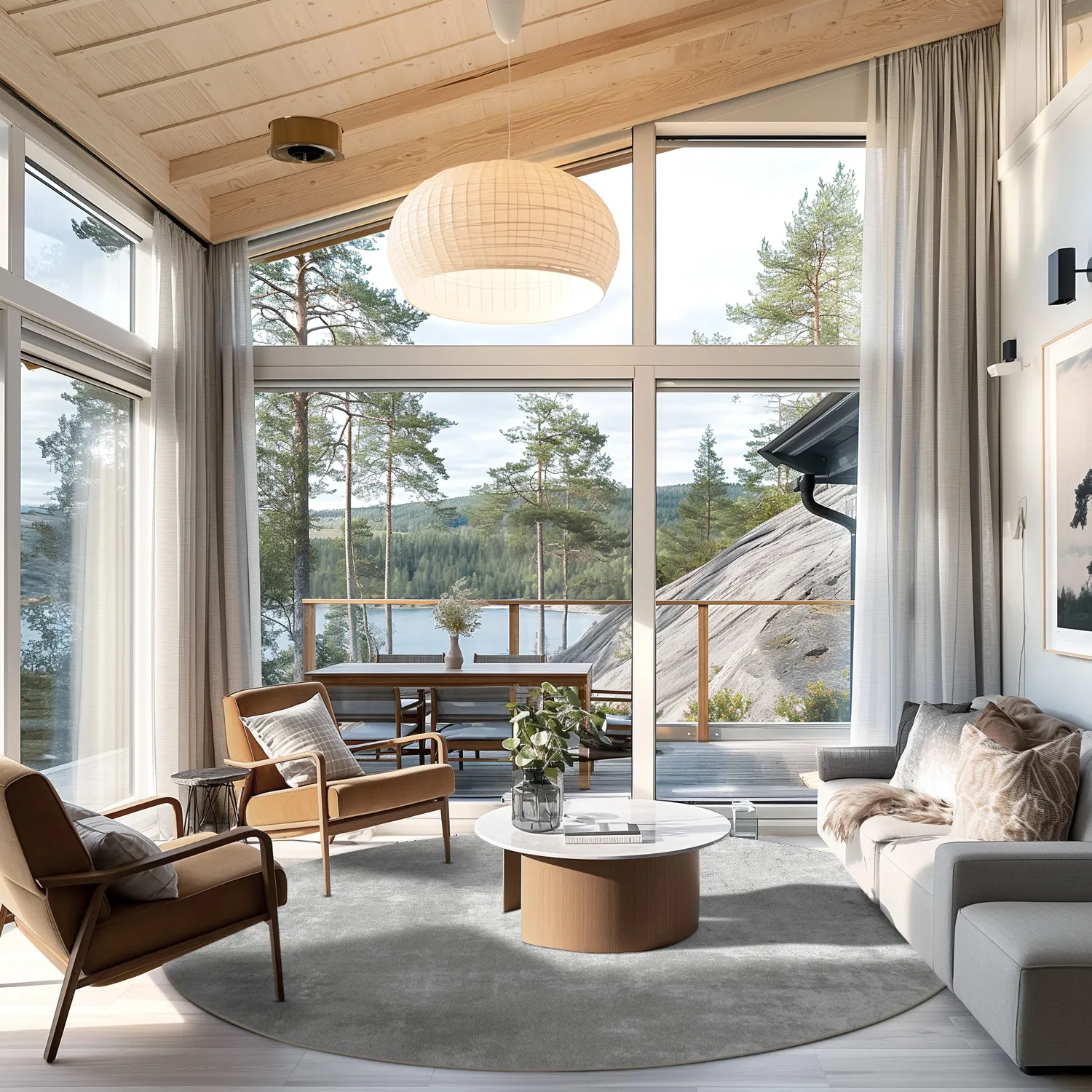 Round rug - Lynton (gray)