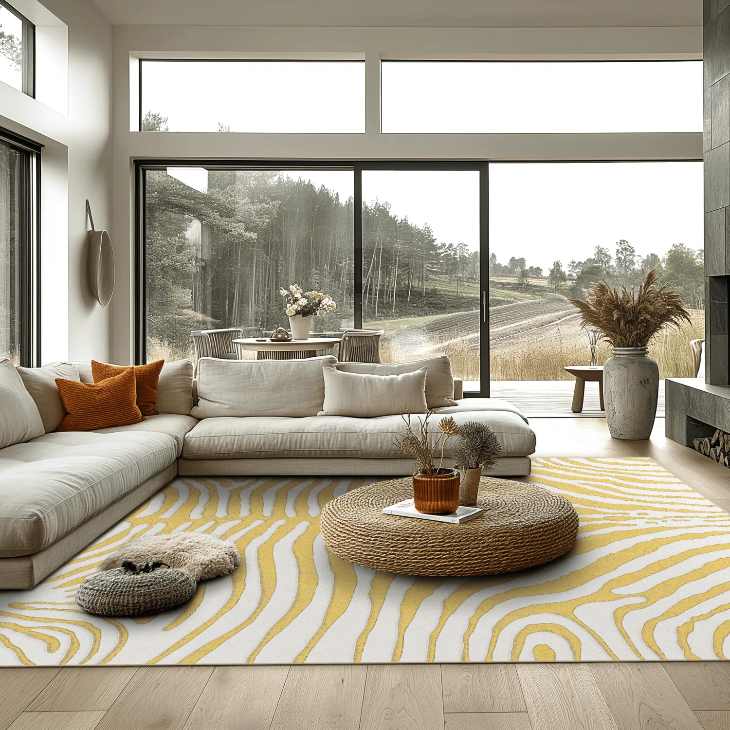 Wilton rug - Zebra (yellow)