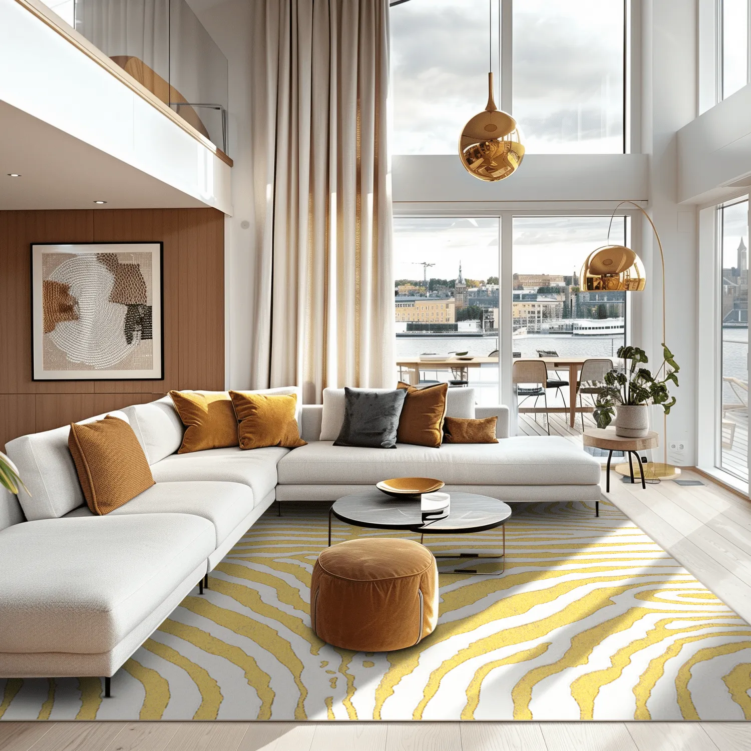Wilton rug - Zebra (yellow)
