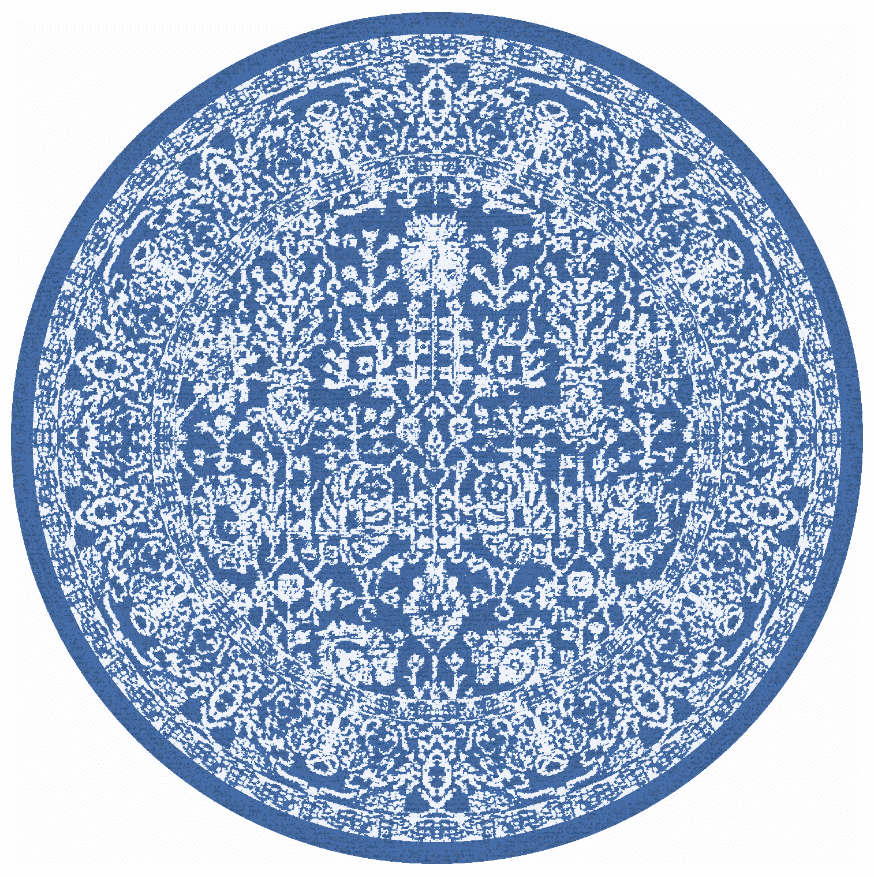Round rug - Menfi (blue)