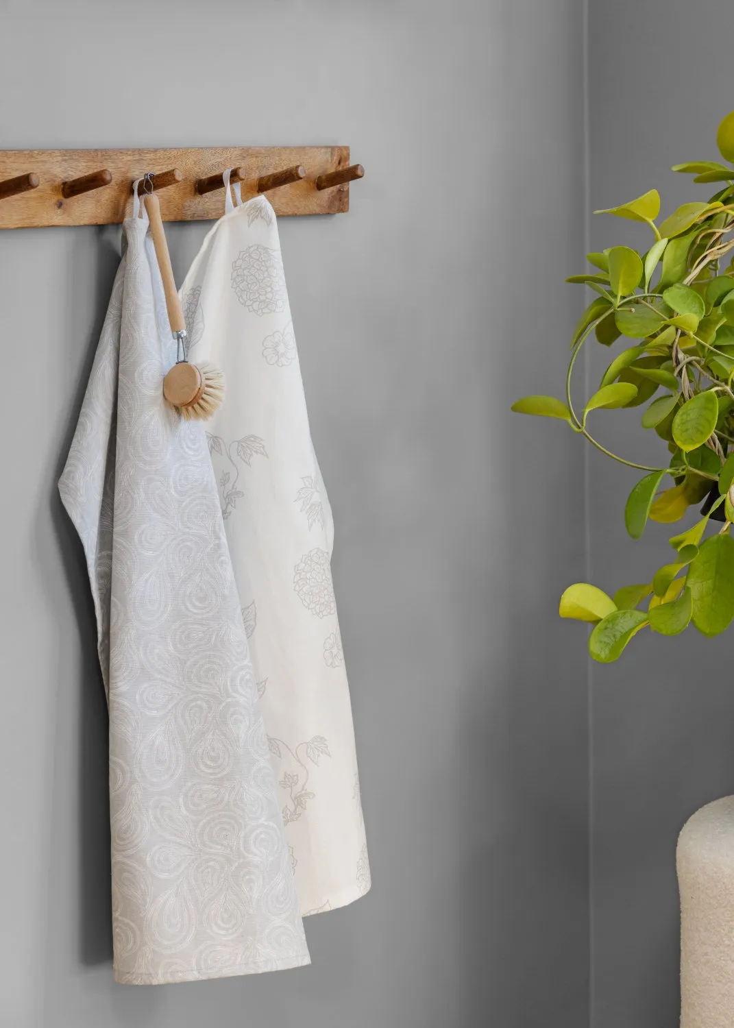 Kitchen towels 2-pack - Merja (grey)