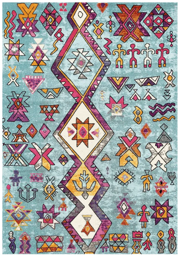 Wilton rug - Misare (blue/multi)
