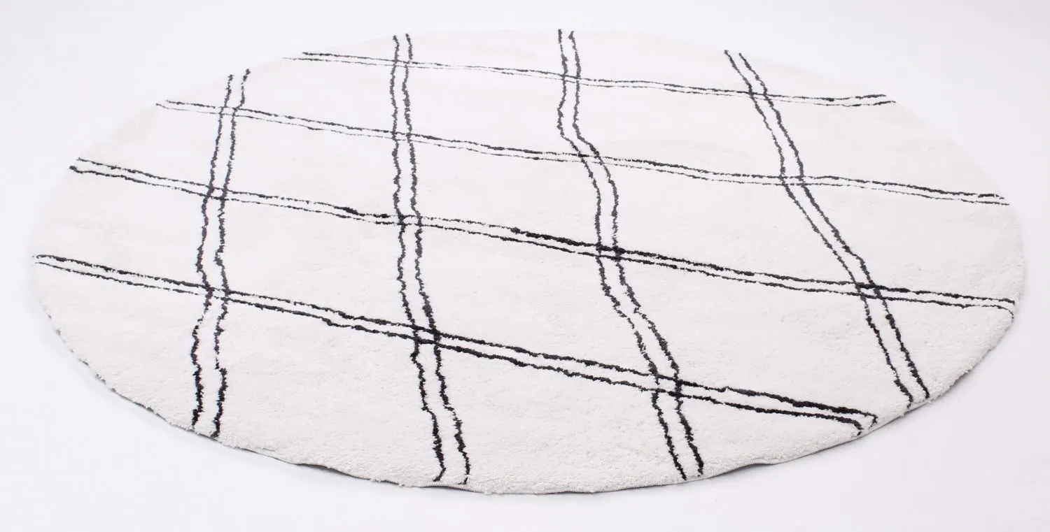 Round rugs - Morocco (black/white)