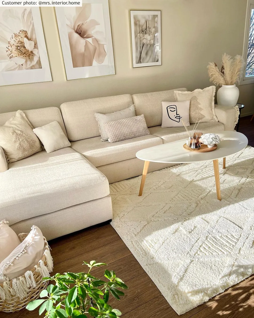 Shaggy rugs - Rostock (offwhite)