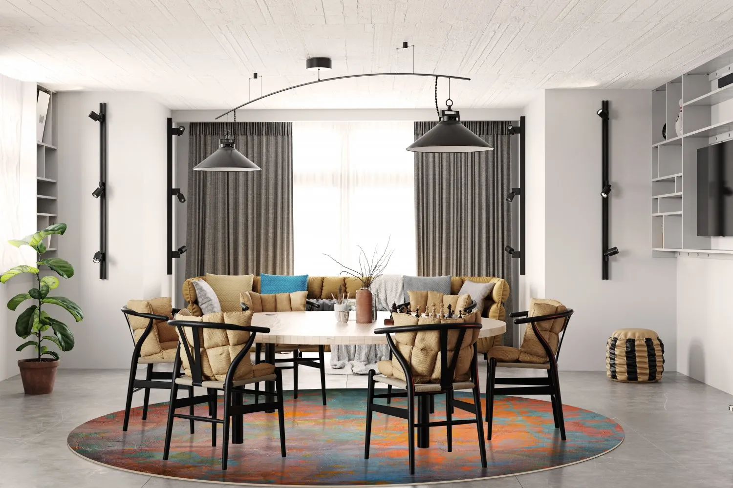 Round rug - Foggia (multi)