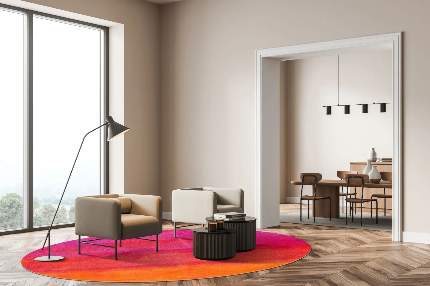 Round rug - Moura (multi)