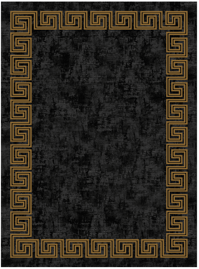 Wilton rug - Myra (black/gold)