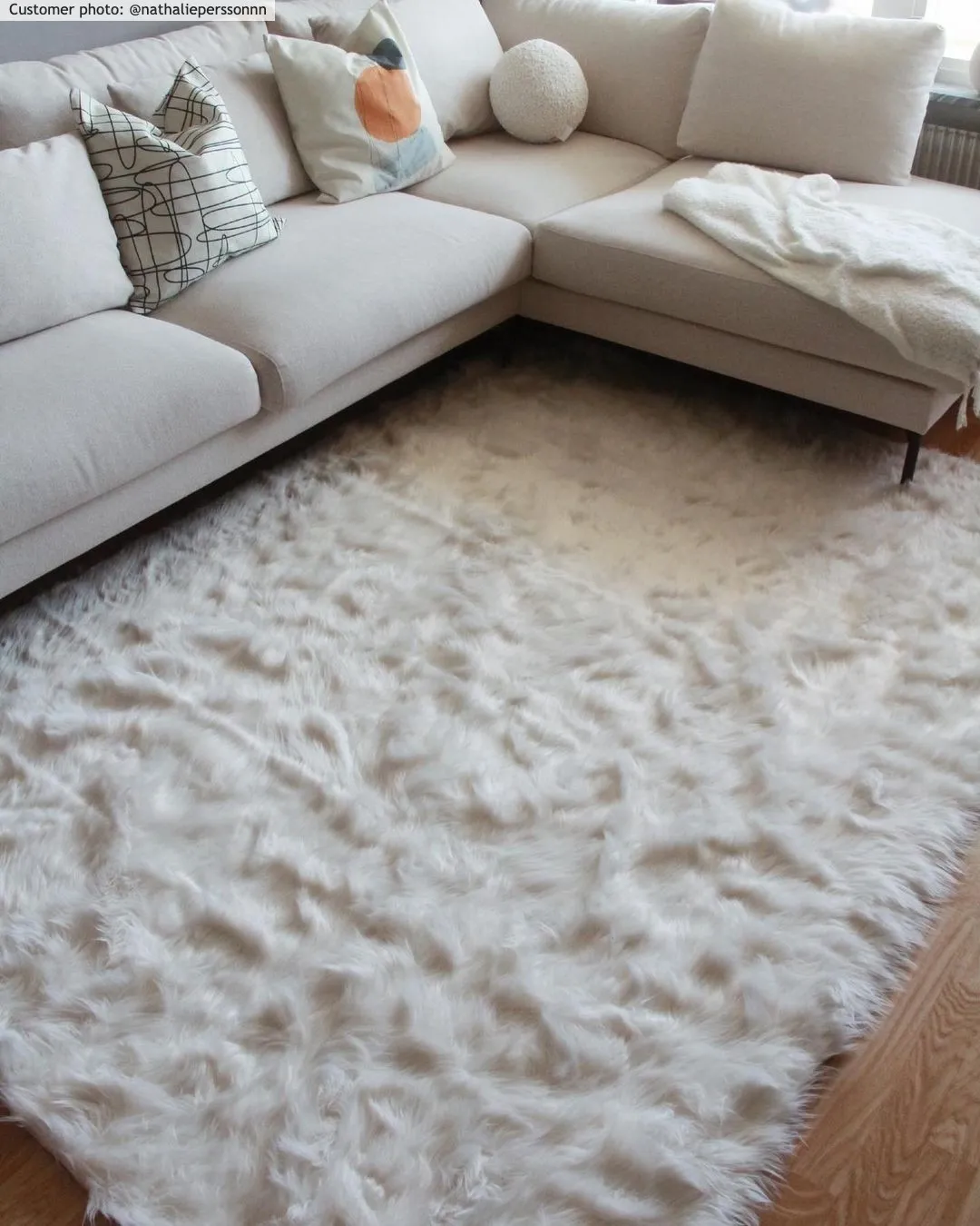 Shaggy rugs - Pomaire (white)