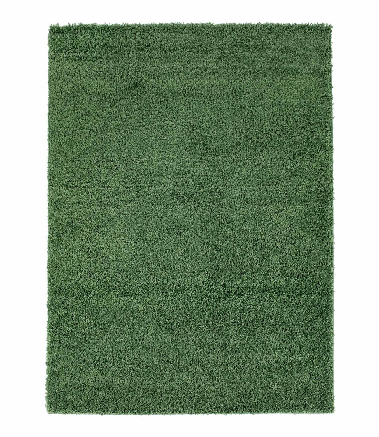 Trim shaggy rug green round short pile long 60x120-cm 80x 150 cm 140x200 cm 160x230 cm 200x300 cm