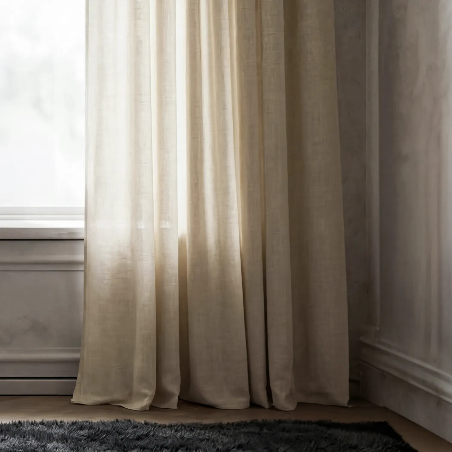 Curtains 2-Pack - Linen Curtain Noemi (beige)