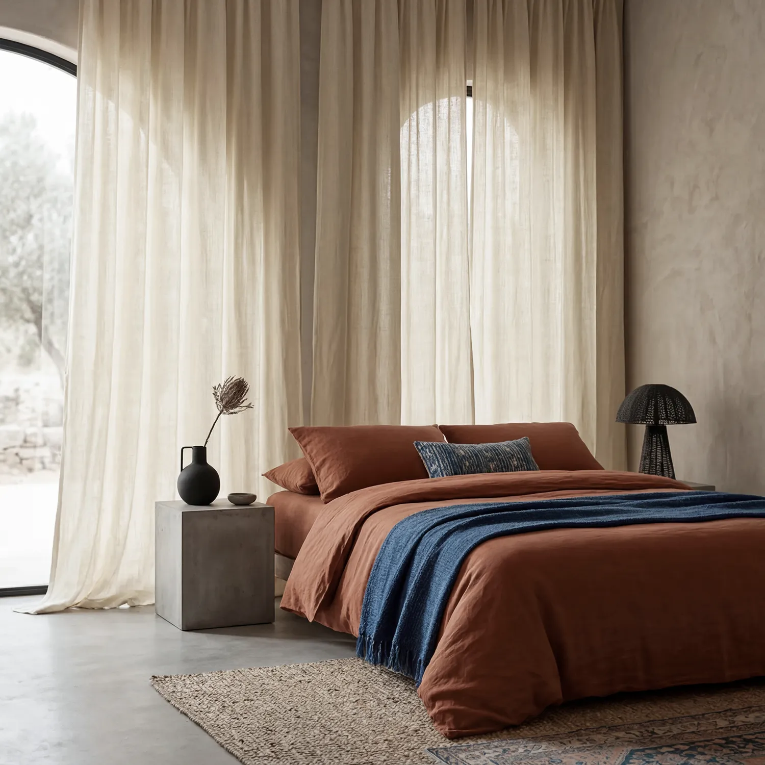 Curtains 2-Pack - Linen Curtain Noemi (beige)