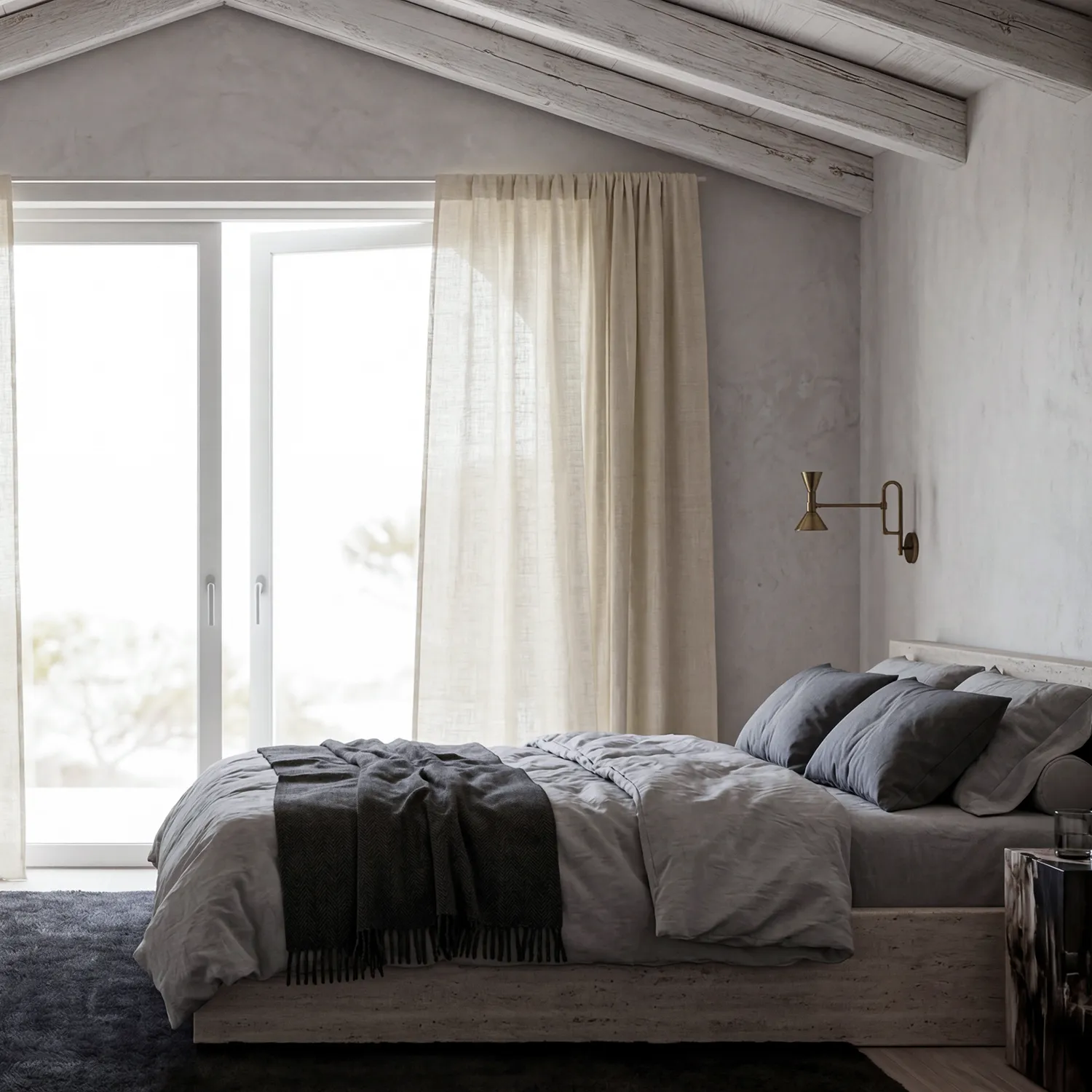 Curtains 2-Pack - Linen Curtain Noemi (cream)