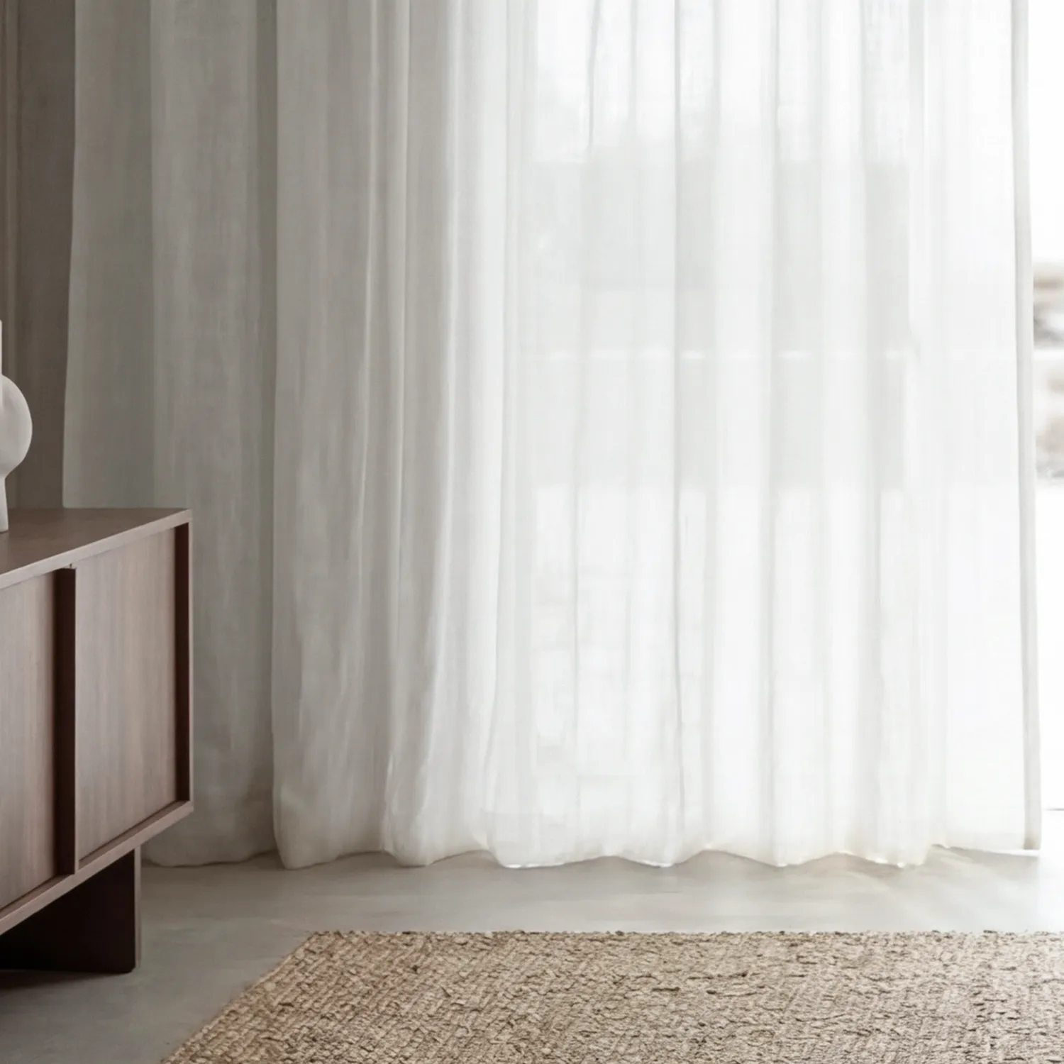 Curtains 2-Pack - Linen Curtain Noemi (white)