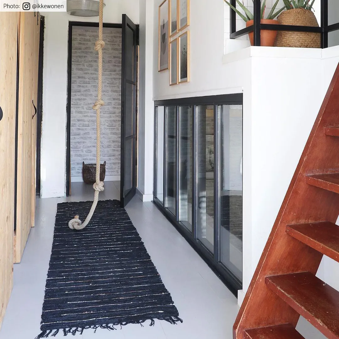 Rag rug - Nordal Design (black 100% leather)