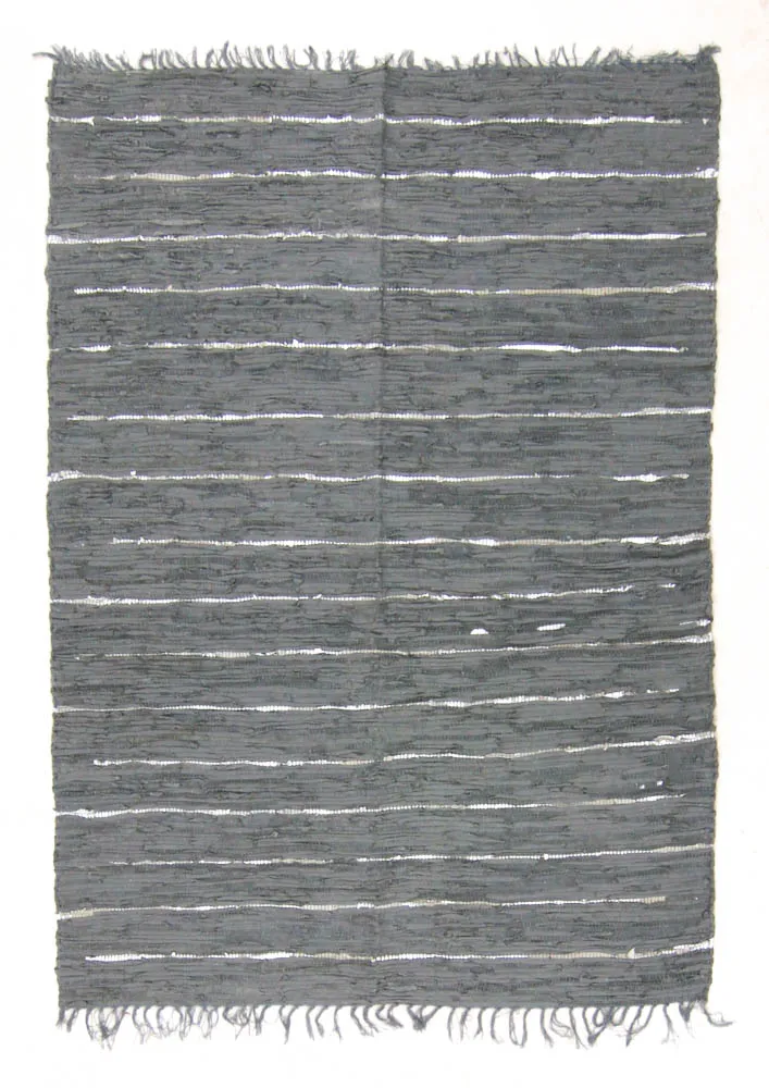 Rag rug - Nordal Design (grey - 100% leather)