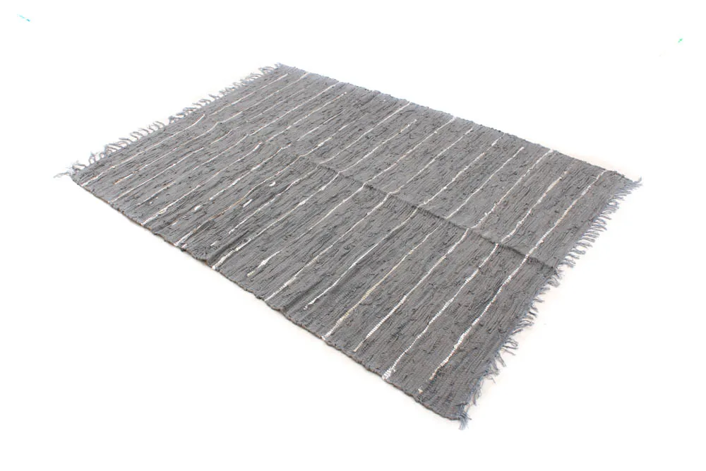 Rag rug - Nordal Design (grey - 100% leather)