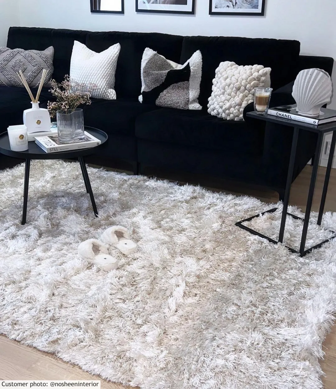 Shaggy rugs - Janjira (white)