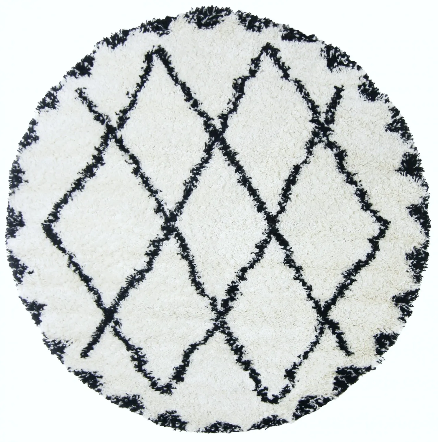 Round rugs - Alia (black/white)